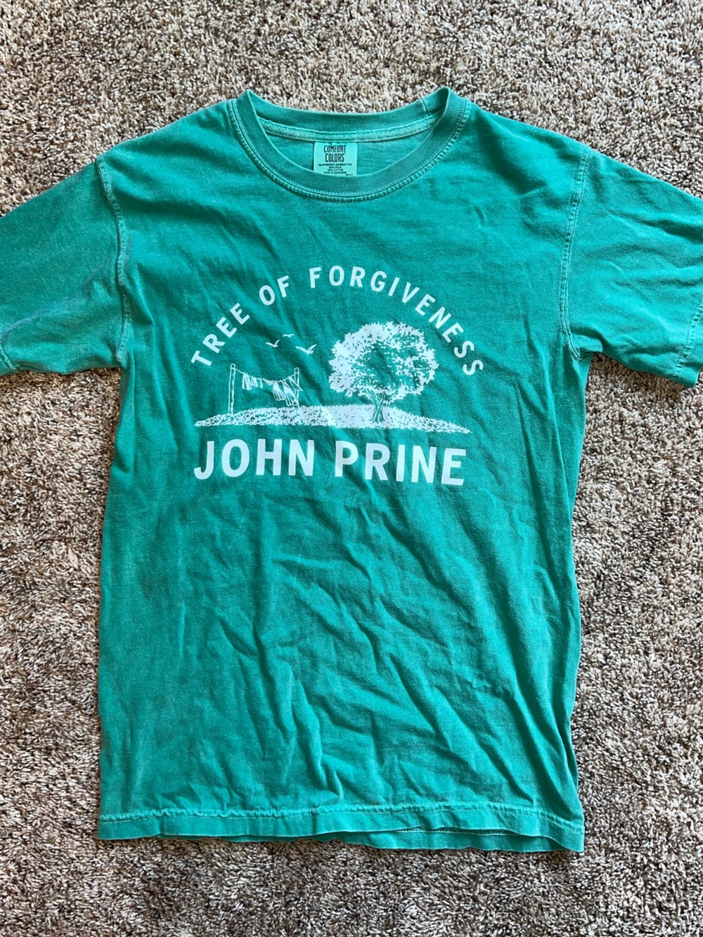 John Prine Tree Of Forgiveness Tour 2018 Comfort Colors Band Merchandise Small